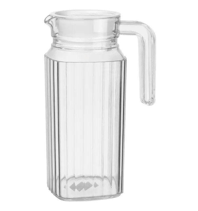 Экологичный акриловый пластиковый кувшин для воды, молока, кофе, пива с ручкой, стаканы для питья с подходящим кувшином