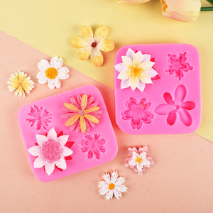 251004 Bộ Cổ Phiếu nhà máy 2 loại khác nhau hình dạng hoa Silicone ren khuôn bánh công cụ Silicone khuôn nhựa - Product Image 2