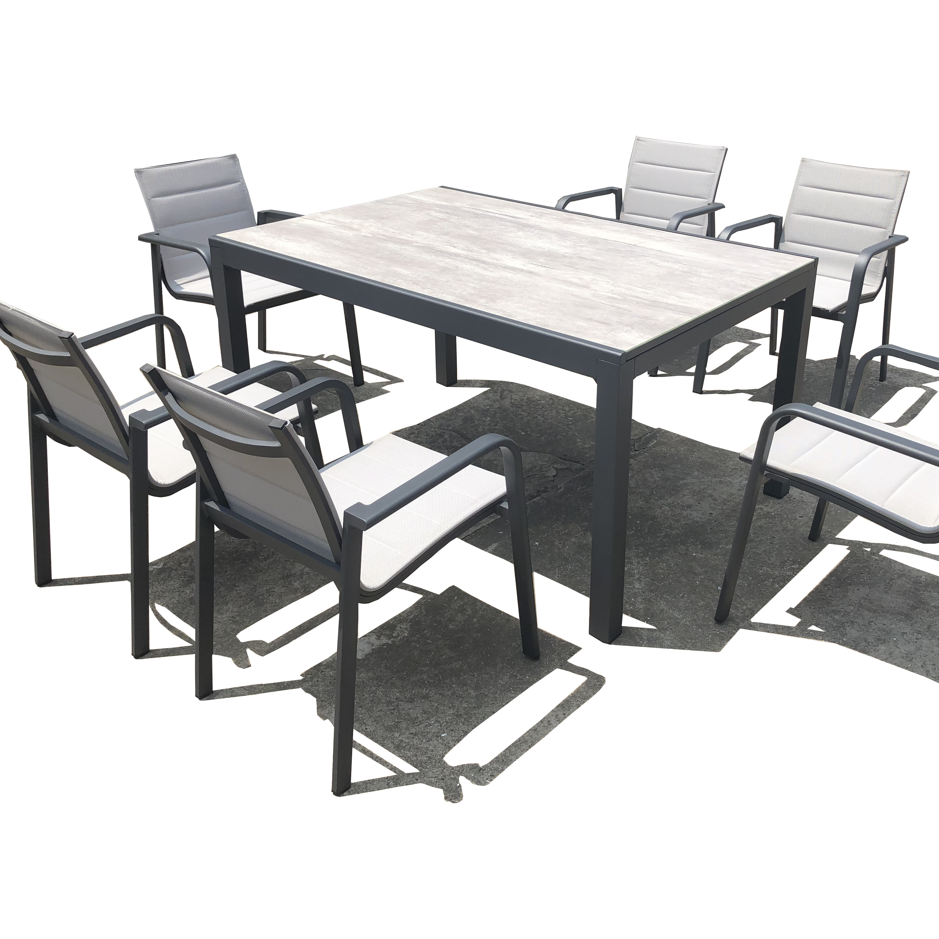 Современный алюминиевый расширяемый наружный обеденный стол для сада от китайского поставщика