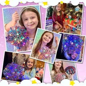 <span class=keywords><strong>3D</strong></span> String <span class=keywords><strong>Art</strong></span> Teen Girls Regalos Artesanía para niñas y niños de 8 a 12 años, DIY Lantern Arts & Craft Kits para niños - Product Image 3