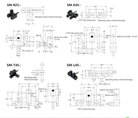 Sensor Fotoelektrik Hot Sale Slot 5mm Jarak Deteksi Npn No/nc Ir Sensor Through Beam