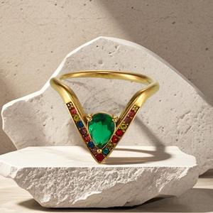 <span class=keywords><strong>Bague</strong></span> pour <span class=keywords><strong>Femme</strong></span>, Style <span class=keywords><strong>SHEIN</strong></span>, Géométrique Entrelacée, Sertie de Zircons Ronds, Minimaliste, Tendance Virale, pour l'Index - Product Image 5