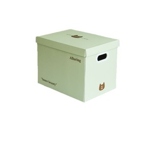 Boîte de rangement en papier épais, organisateur de vêtements rectangulaire avec couvercle pour usage domestique, gris clair, gris foncé, couleur unie - Product Image 5