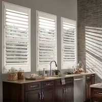 ROSENHOME OEM Volets de fenêtre modernes horizontaux en plastique imitation bois, ventilation, tailles et couleurs personnalisées pour usage hôtelier