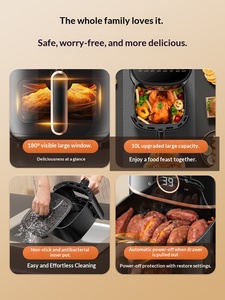 German Imported <strong>Air</strong> Fryer Visible Smart Touch Screen Control Oil-Free Non-Stick Pan Liner Household 2024 New Model Oven - Product Image 4