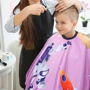 Salone barbiere impermeabile per bambini capelli capelli mantella per bambini mantella per taglio di capelli per bambini