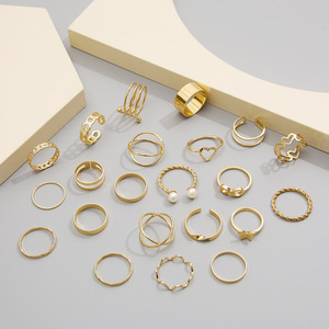 <span class=keywords><strong>Hifive</strong></span> Punk or papillon serpent fleur anneau ensemble femmes mode fête anneau bijoux haute couture bijoux anneau - Product Image 2
