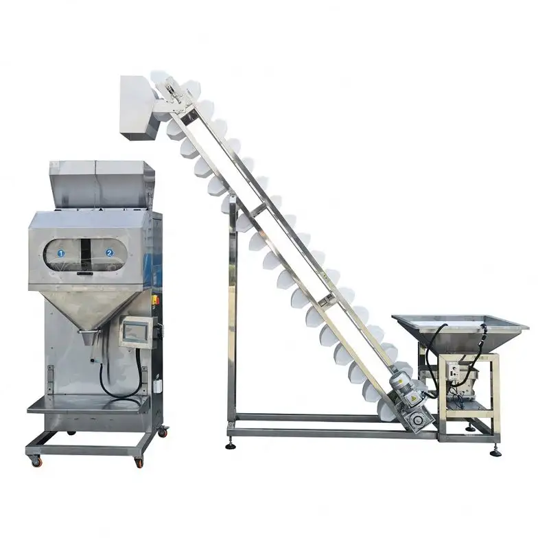 Semi Automatic Granule/seeds/grain/rice/nuts weighing and filling big packing machine with Big double scale