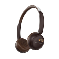 Headset Nirkabel On-Ear dengan Kain Ramah Kulit, Desain Stereo Distorsi Rendah, Cup Putar Fleksibel, untuk Profesional yang Sibuk, Warna Abu-abu Matte