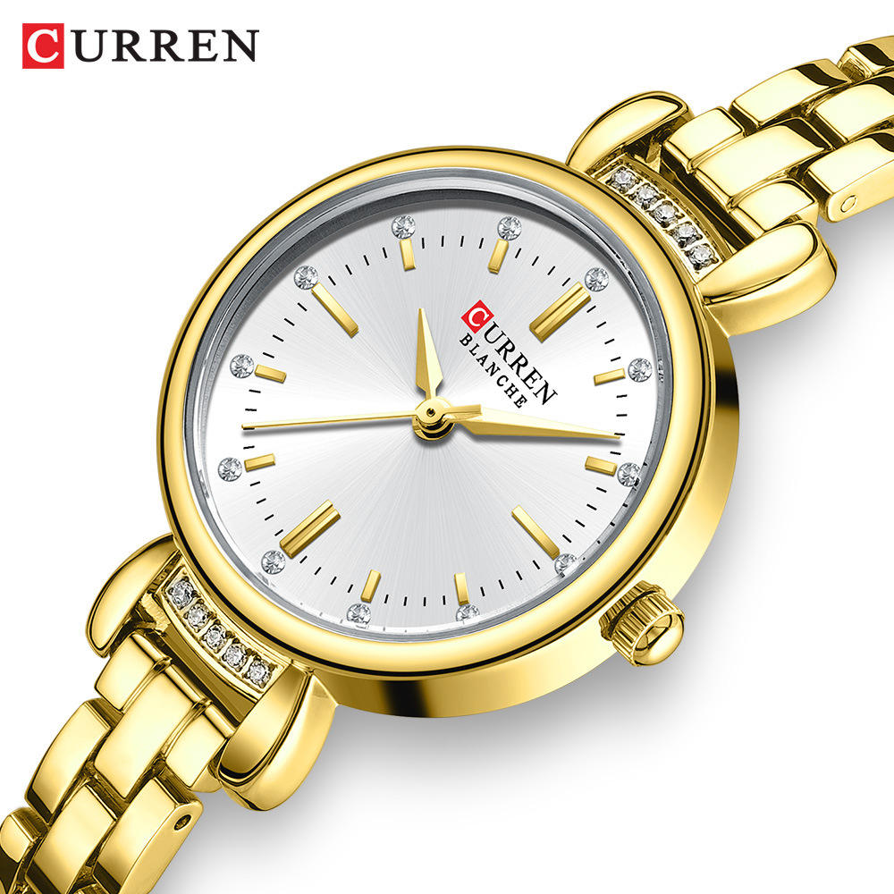 CURREN 9098 Fashion Women Watch Luxury Ladies Waterproof Female's Gold  Girls Wristwatch Elegant Stainless Steel Bracelet Watches