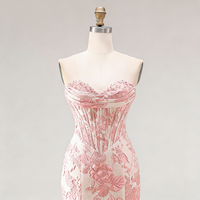 Robe sans bretelles à imprimé floral printanier, nouveau design, non doublée, prix compétitif, robe élégante pour femme