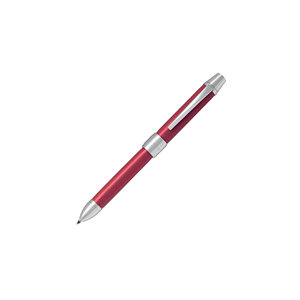 Stylo multifonction BTHR-3SL en cuir, 2 couleurs, pointe bille 0,7 mm + mine 0,5 mm, type rotatif et à clic, corps en laiton - Product Image 2