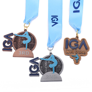 Médaille de <span class=keywords><strong>basket</strong></span>-ball en émail souple, motif palmier tropical, en alliage de zinc, récompense pour les finisseurs de compétitions sportives, médailles personnalisées pour événements de championnat d'équipe - Product Image 5