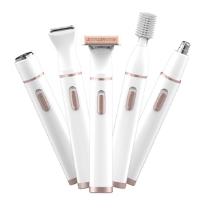 Depiladora 5 en 1 para Mujer con Logotipo Personalizado, para Cejas, Nariz, Vello Púbico, Rostro, Piernas y Axilas, Recortadora de Bikini - Product Image 1