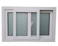 Porte coulissante horizontale contemporaine en PVC composite à double vitrage, anti-ouragan, insonorisée, avec moustiquaire magnétique