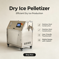 Máquina de Hielo Seco en Pellets de CO2, Inteligente, Comercial, de Acero Inoxidable, Funcionamiento Automático