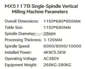 Fresadora Vertical de Estructura Simple MX5117B, Calidad Duradera <span class=keywords><strong>para</strong></span> Talleres de Carpintería Africanos - Product Image 4