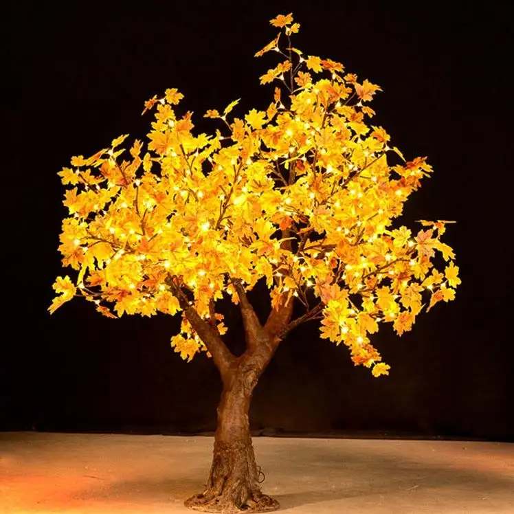 Оптовая продажа, наружное освещение для украшения ландшафта, 5 футов, теплое белое светодиодное искусственное кленовое дерево