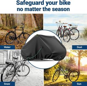 Housse résistante aux intempéries personnalisée Housse étanche à l'eau pour vélo Housse anti-poussière pour vélo avec sac à cordon - Product Image 5