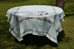 ผ้าปูโต๊ะลินินพิมพ์ลายดอกไม้คุณภาพสูง พิมพ์ลายด้วยมือ ขนาด 60x90 นิ้ว ผลิตภัณฑ์ขายส่ง ราคาขายส่ง - Product Image 3