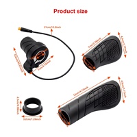 Accélérateur demi-poignée 20X pour vélo électrique, manchon rotatif gauche/droite, connecteur étanche, pour trottinette électrique