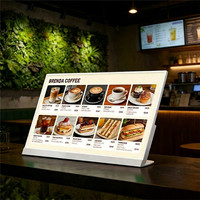 Affichage numérique de menu en forme de L de 23,8 pouces pour restaurant, lecteur publicitaire Android WiFi pour table