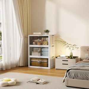 Clear Foldable Multi-Layer Large Organizer <b>Storage</b> Cabinet Household Plastic <b>Storage</b> <b>Boxes</b> Clothing Toys Home Packaging - Product Image 1