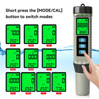 Stylo de test numérique 8-en-1 pour la qualité de l'eau : TDS/EC/PH/ORP, thermomètre et analyseur de chlore résiduel