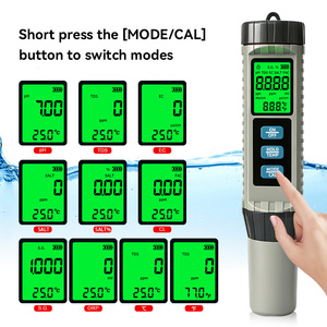 Penna Digitale 8 in 1 per Test Qualità dell'Acqua, <span class=keywords><strong>Misuratore</strong></span> TDS/EC/<span class=keywords><strong>PH</strong></span>/ORP e Temperatura, Strumento di Analisi, Tester per <span class=keywords><strong>Cloro</strong></span> Residuo - Product Image 2