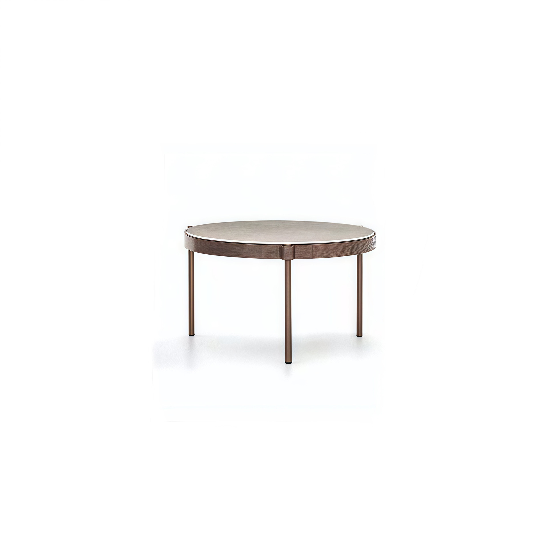 Mesa de té redonda pequeña, diámetro 6035 cm.