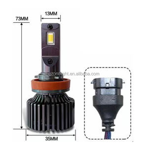 หลอดไฟหน้า H11 LED 12V H3 H7 H9 H1หลอดไฟรถยนต์48W 6000K หลอดไฟสูงต่ำ9007 H4 H13 9004หลอดไฟ LED K9 - Product Image 2
