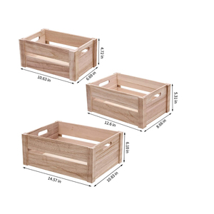 Giỏ Gỗ Dung Tích Lớn Thủ Công Tùy Chỉnh Hộp Thùng Gỗ Đa Năng - Product Image 6