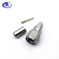 Connecteur mâle droit UHF miniature à sertir en laiton pour câble RG58, certifié RoHS