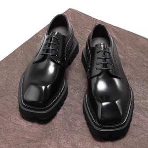 Zapatos de Vestir Formales de Cuero para Hombre de Lujo, Zapatos Casuales de Cuero Vacuno de Alta Calidad Hechos a Mano - Product Image 1