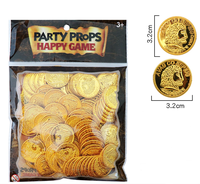 Pirate Trésor Pièce En Plastique Or Argent Coffre Au Trésor Jouet pour Jeux De Société Jetons Cosplay Halloween Décoration