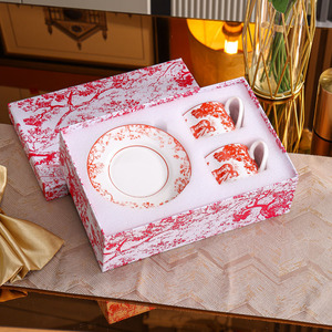 Bone china pomeriggio tazza da tè latte per la colazione tazza di caffè con piatto grigio leopardo doppia tazza piatto regalo - Product Image 5