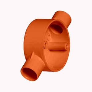 Caja de Conexiones Eléctrica Bidireccional de PVC Naranja Resistente a la Combustión de 16 mm y 25 mm de Diámetro, Tubería Rígida BS 4706 para Cableado Eléctrico - Product Image 1