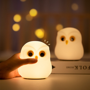 Búho ilusorio que cambia de Color Led lámpara de luz de noche sincronización LED luz de noche lámpara recargable USB dormitorio Gadgets pequeño 60 moderno - Product Image 6