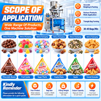 Machine d'emballage automatique VFFS pour petits grains, noix, arachides, pop-corn, snacks, chocolats et chips