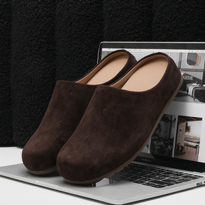 Mules et sandales en daim de vache à bout fermé pour hommes, style mode, avec <span class=keywords><strong>semelle</strong></span> en liège, personnalisables - Product Image 3