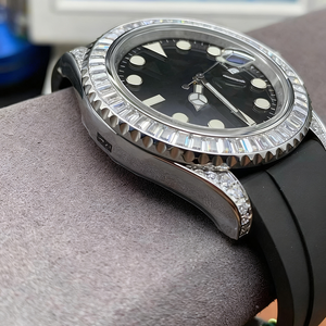 Uy tín timepiece Mens Đồng hồ cơ khí da/Silicone gel dây đeo con trỏ không thấm nước đêm tự động <span class=keywords><strong>VSS</strong></span> moissanite kim cương - Product Image 1