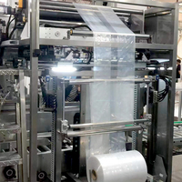 Machine automatique d'ensachage de cartons Machine d'insertion de sacs en plastique poly-sac Fabricant pour bouteilles canettes Film Papier Habillement Emballage Caisse Sac Inserteur