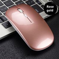Mini souris LED sans fil USB optique rechargeable 2.4G pour ordinateur portable et PC-Silencieux en stock