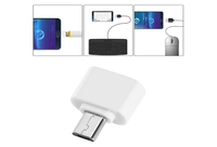 Micro USB OTG transferencia de datos a USB 2,0 adaptador Micro USB macho a hembra