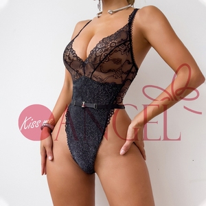 KISS ME ANGEL mode explosif sexy sous-vêtements dentelle <span class=keywords><strong>patchwork</strong></span> croix beauté dos sexy perspective body lingeries - Product Image 5