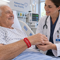 Gelang Identitas Pasien Rumah Sakit Plastik, Gelang Peringatan ID dengan Peringatan Alergi, Gelang Identifikasi Medis untuk Dewasa