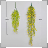 Tanaman Rambat Plastik Daun Willow Emas Buatan, Hiasan Dinding, Bunga Artificial, Ruang Tamu, Luar Ruangan, Thanksgiving, Pernikahan, Ivy