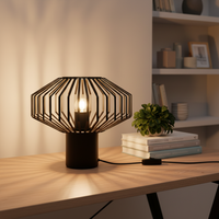 Lampe de table en métal simple de style nordique moderne, lampe de table LED avec alimentation électrique 220V, lumière d'étude minimaliste