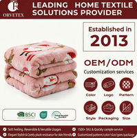 Plaid en flanelle Orvetex personnalisable, uni ou à motifs floraux, toutes saisons, anti-boulochage, ignifuge, pour dortoir universitaire