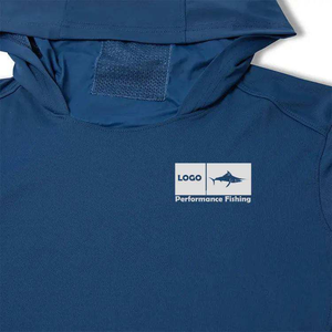 Bán Buôn Ropa De Pesca <span class=keywords><strong>T</strong></span>ùy Chỉnh Người Đàn Ông Của Hiệu Suấ<span class=keywords><strong>t</strong></span> Áo Nhanh Chóng Khô UV Bảo Vệ UPF 50 Không Thấm Nước Đội Mũ Trùm đầu Câu Cá Áo Sơ Mi - Product Image 3